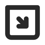 Arrow Bottom Right 3 Square SVG Icon